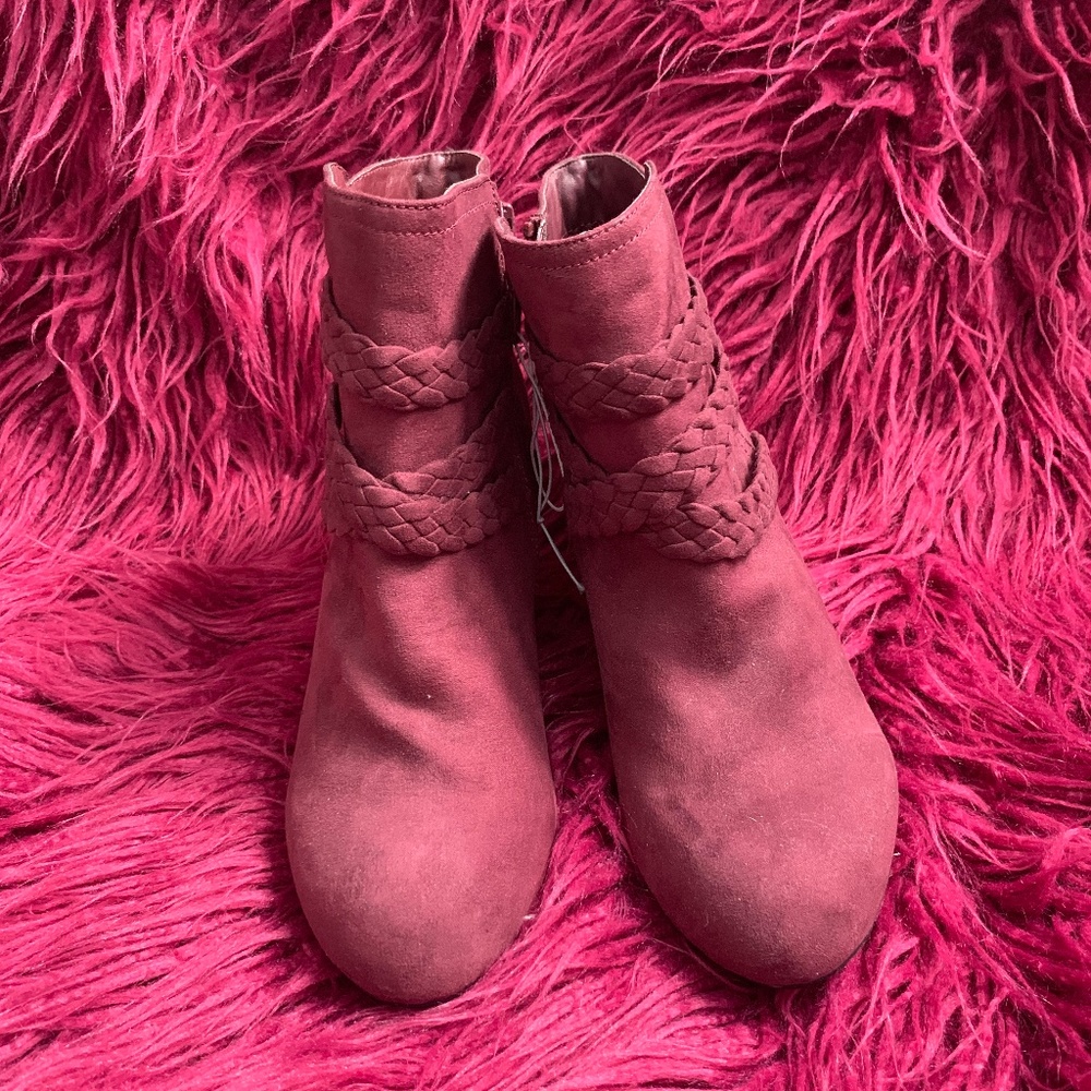 Plum Bootie Wedges - US 9